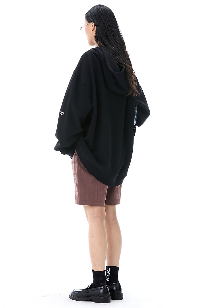 Brown Polyester Shorts by Kanika Goyal at Pernia's Pop Up Shop