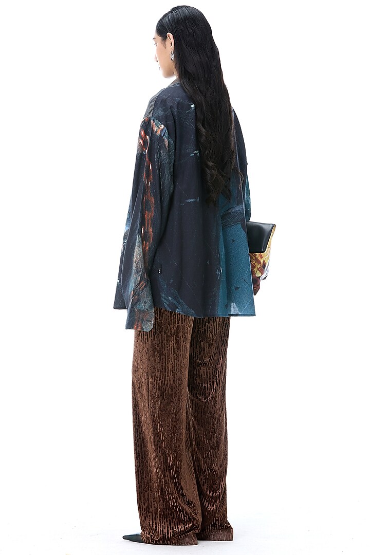 Multi-Colored Cotton Engineered Printed Shirt by Kanika Goyal at Pernia's Pop Up Shop
