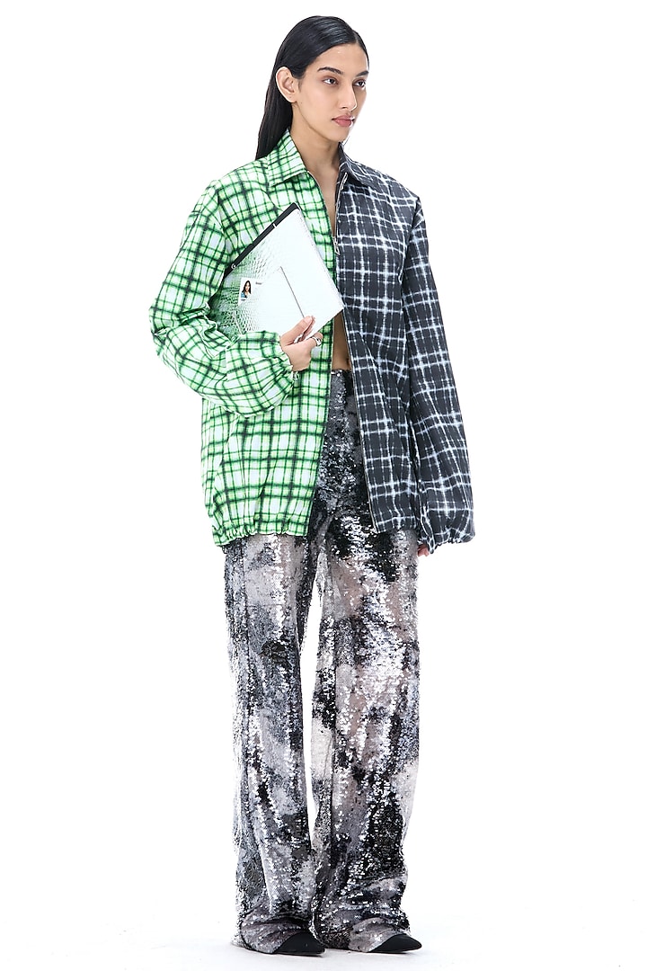 Multi-Colored Cotton Oversized Shacket by Kanika Goyal at Pernia's Pop Up Shop