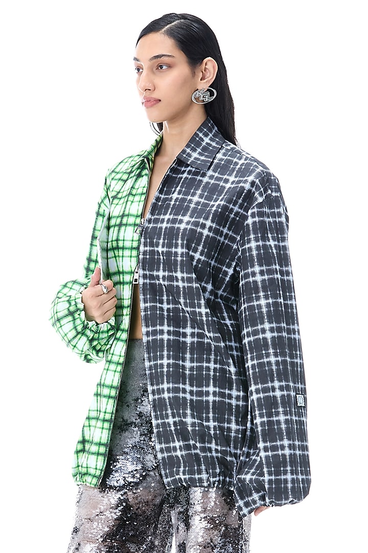 Multi-Colored Cotton Oversized Shacket by Kanika Goyal at Pernia's Pop Up Shop