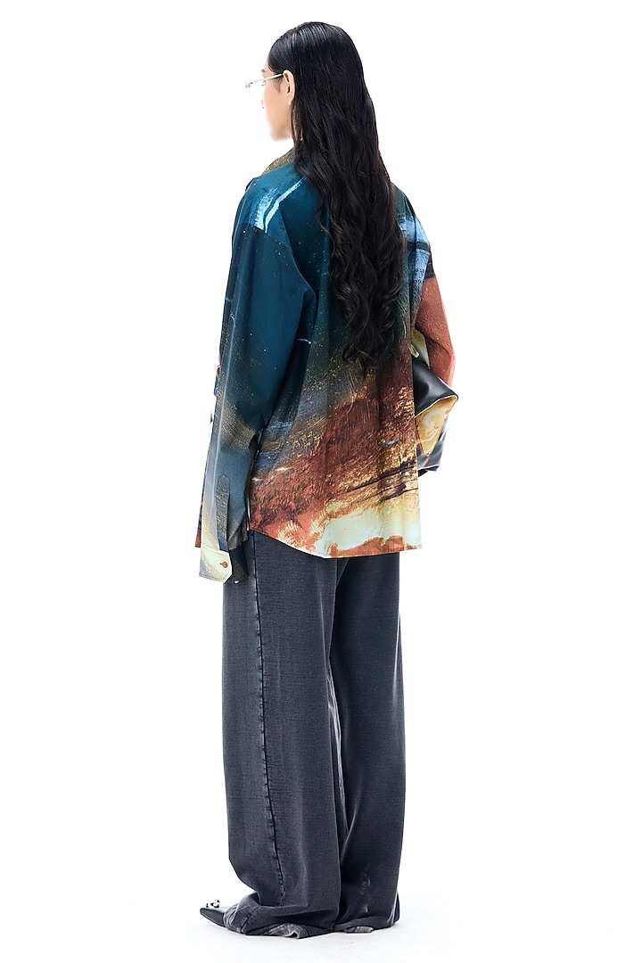 Multi-Colored Cotton Engineered Printed Shirt by Kanika Goyal at Pernia's Pop Up Shop