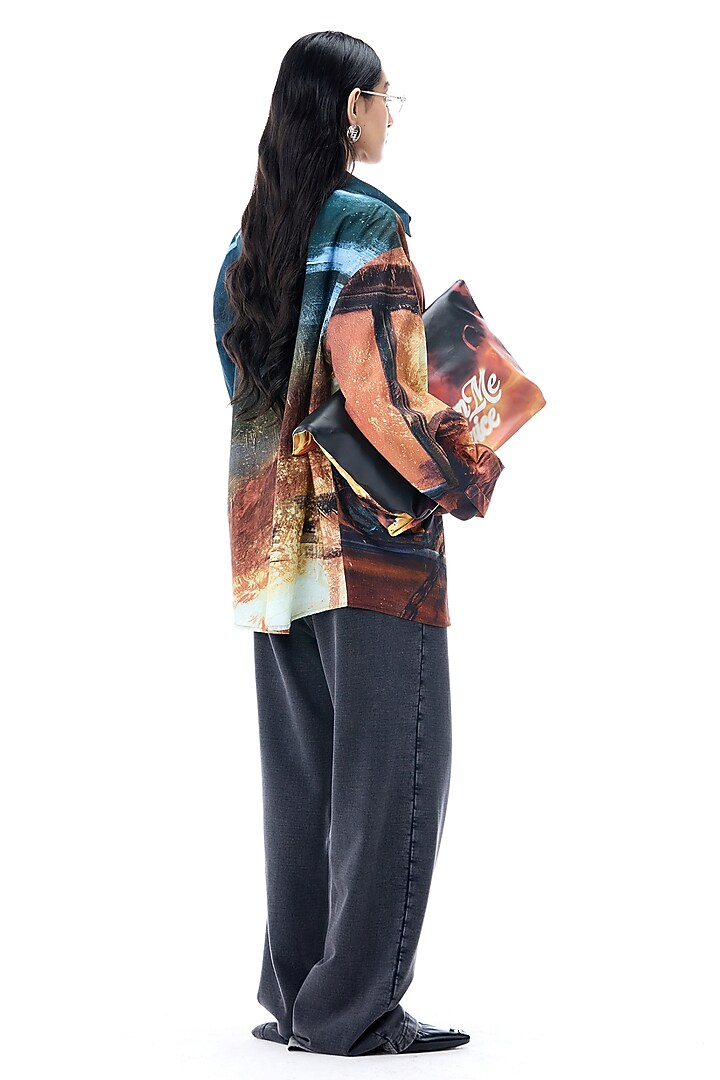 Multi-Colored Cotton Engineered Printed Shirt by Kanika Goyal at Pernia's Pop Up Shop