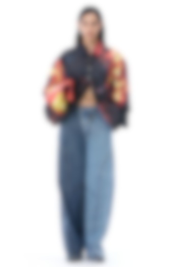 Multi-Colored Polyester Engineered Printed Jacket by Kanika Goyal at Pernia's Pop Up Shop