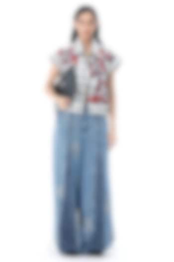 Multi-Colored Cotton Embellished Gilet by Kanika Goyal at Pernia's Pop Up Shop