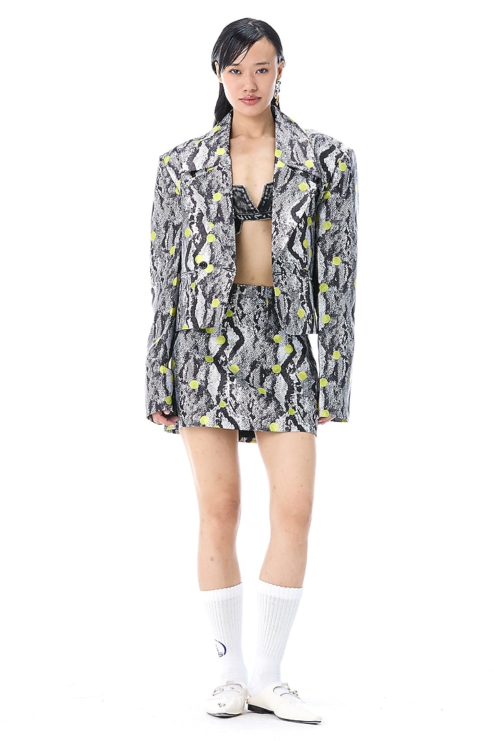 Multi-Colored Polyester Printed Oversized Blazer by Kanika Goyal at Pernia's Pop Up Shop