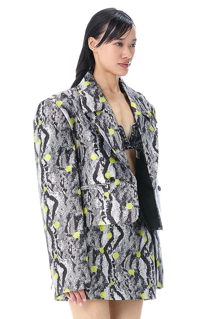 Multi-Colored Polyester Printed Mini Skirt by Kanika Goyal at Pernia's Pop Up Shop