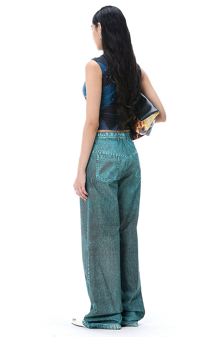 Multi-Coloured Poly Elastane Graphic Printed Top by Kanika Goyal at Pernia's Pop Up Shop