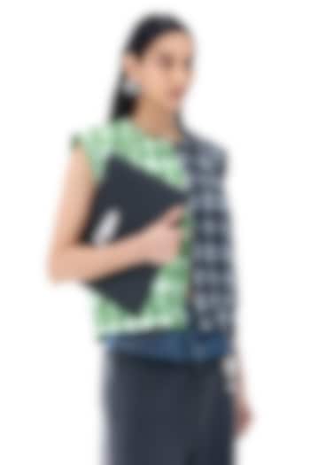 Two-Toned Cotton Plaid Gilet by Kanika Goyal at Pernia's Pop Up Shop