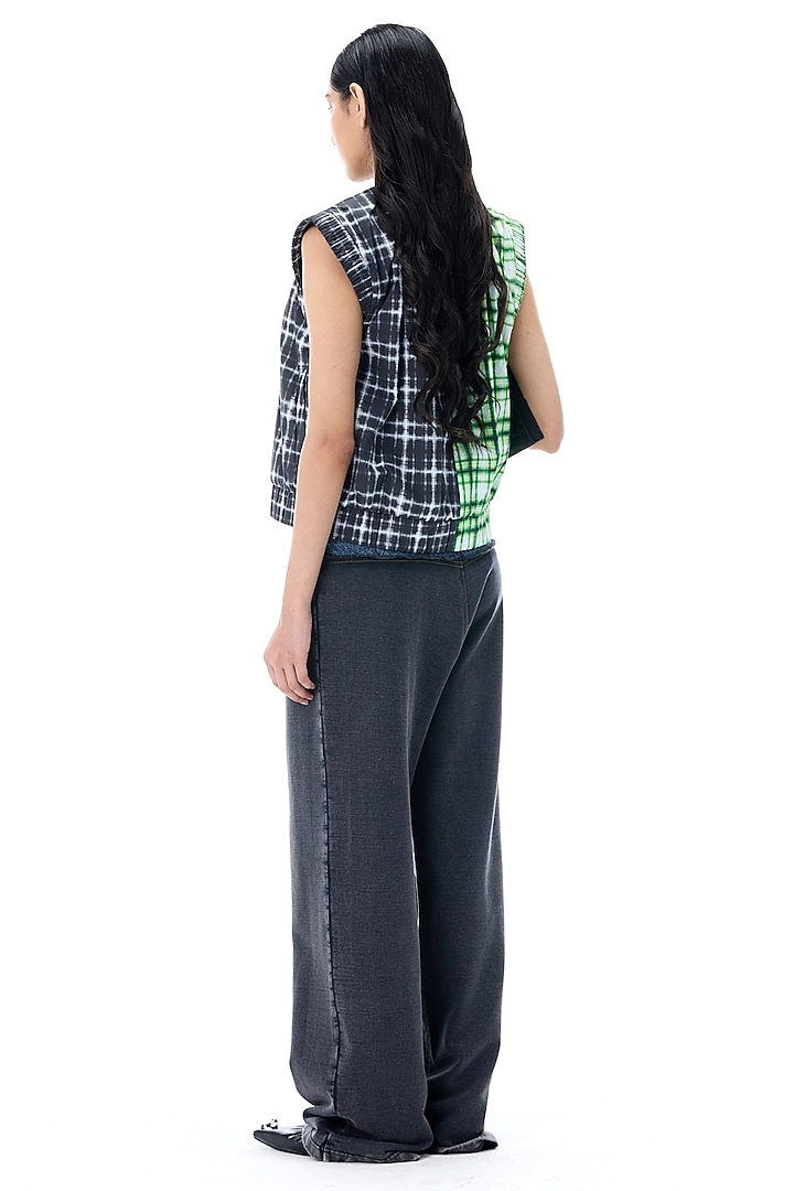 Two-Toned Cotton Denim Pants by Kanika Goyal at Pernia's Pop Up Shop