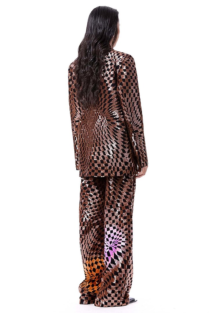 Multi-Colored Polyester Hand Embellished Blazer by Kanika Goyal at Pernia's Pop Up Shop
