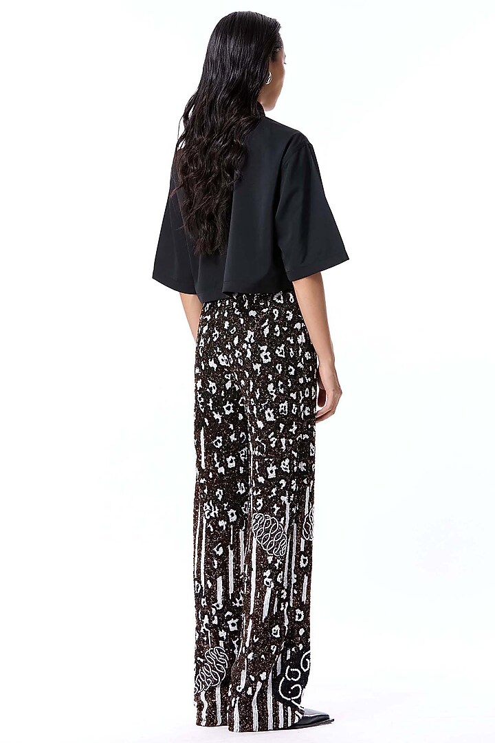 Multi-Colored Polyester Hand Embellished Pants by Kanika Goyal at Pernia's Pop Up Shop