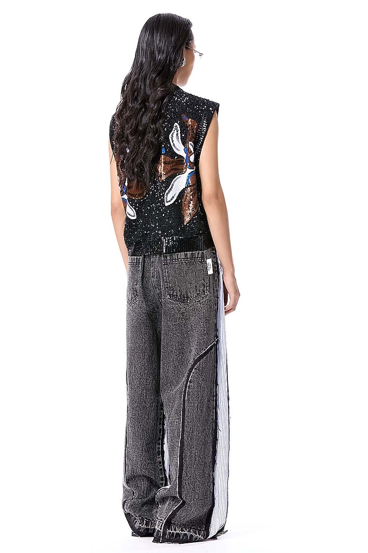 Multi-Colored Polyester Hand Embellished Top by Kanika Goyal at Pernia's Pop Up Shop