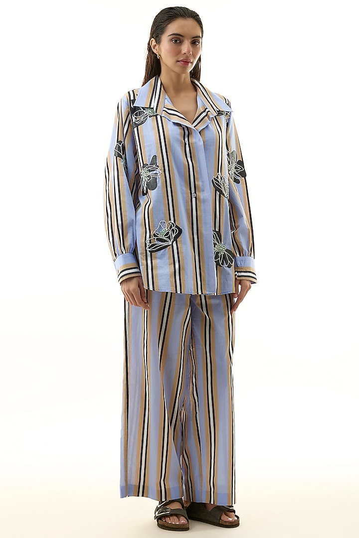 Multi-Colored Cotton Embellished Co-ord Set by Kanika Goyal at Pernia's Pop Up Shop