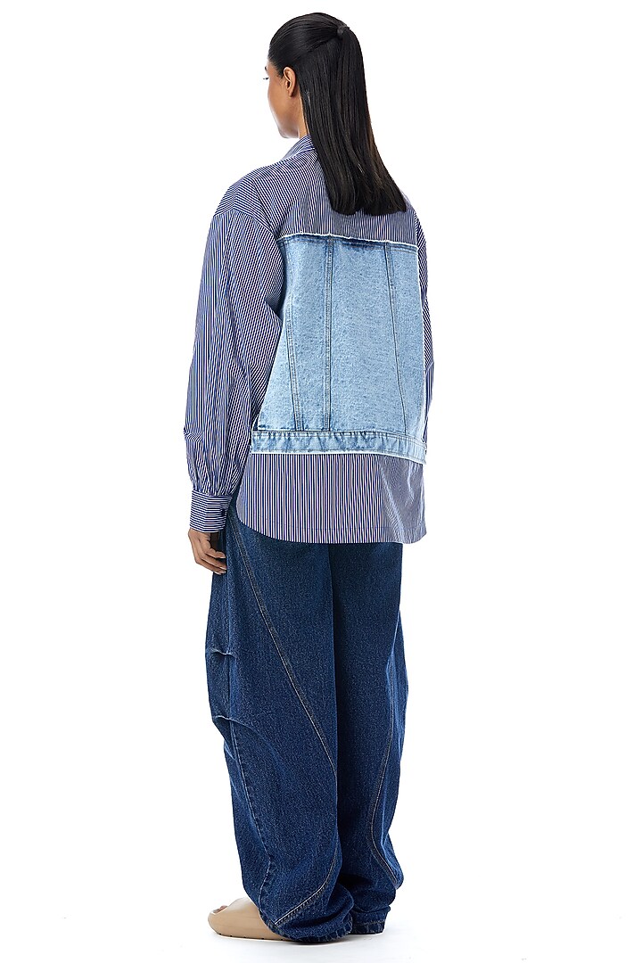 Blue Cotton Shirt by Kanika Goyal at Pernia's Pop Up Shop
