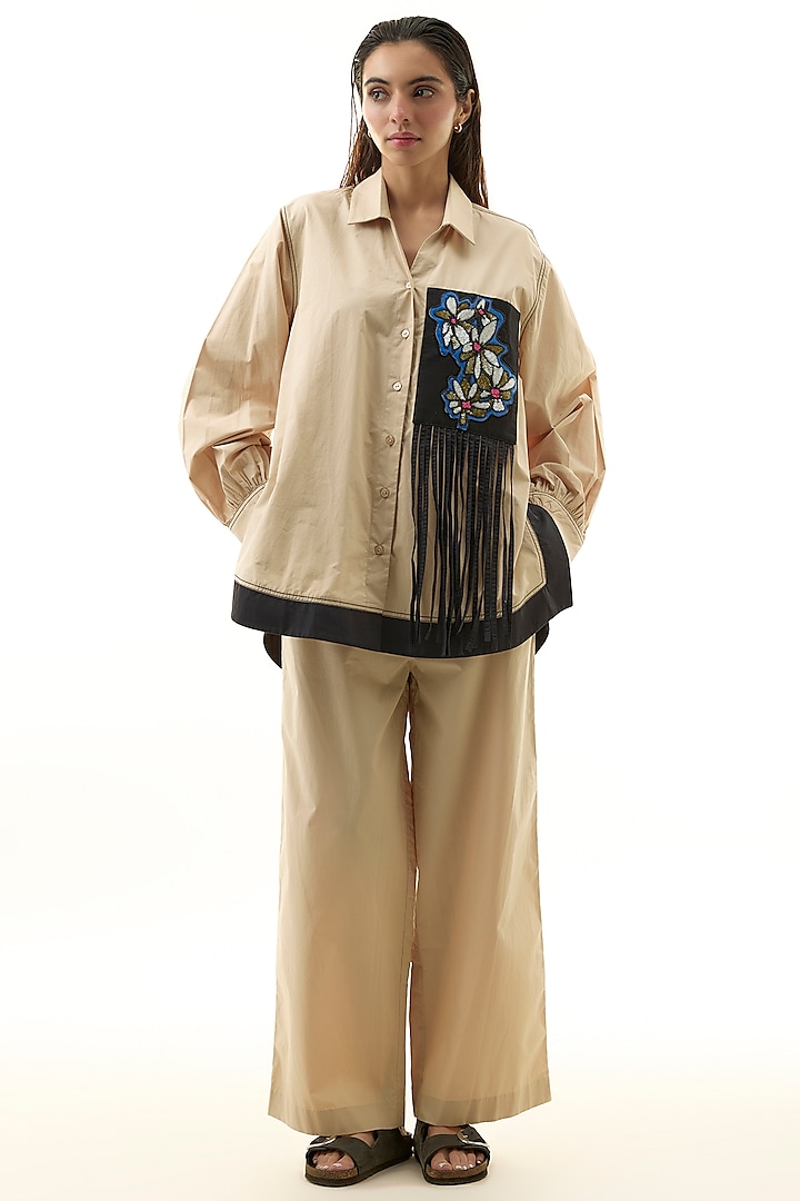 Multi-Colored Cotton Embellished Co-ord Set by Kanika Goyal at Pernia's Pop Up Shop