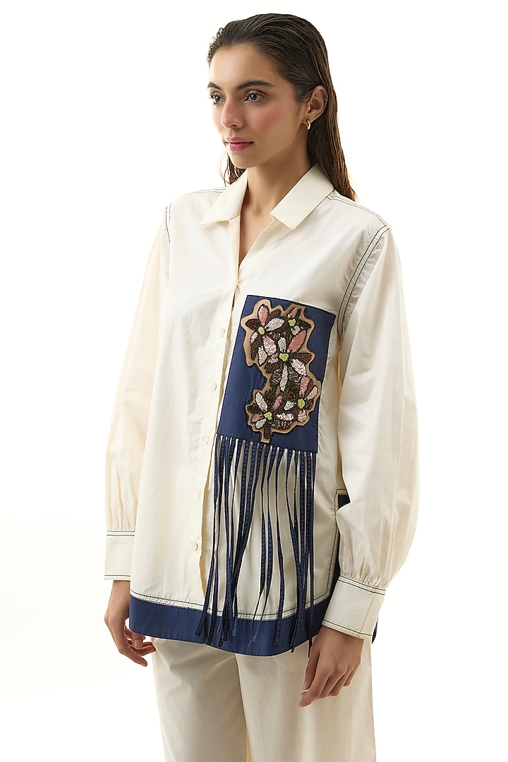 Multi-Colored Cotton Embellished Co-ord Set by Kanika Goyal at Pernia's Pop Up Shop