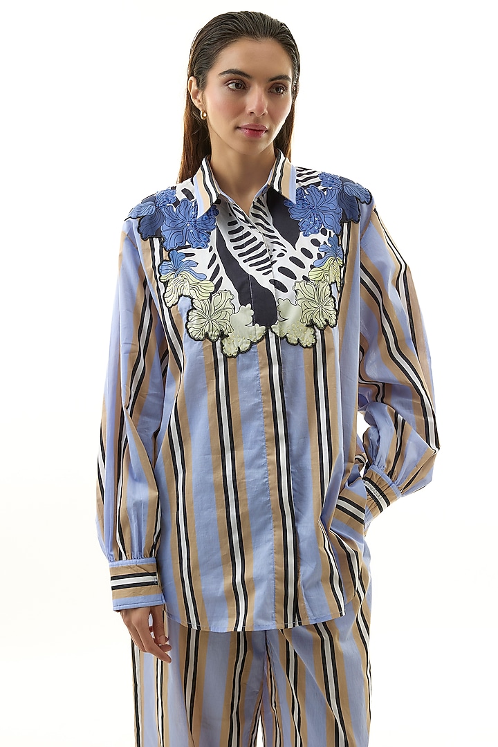 Multi-Colored Cotton Embellished Co-ord Set by Kanika Goyal at Pernia's Pop Up Shop