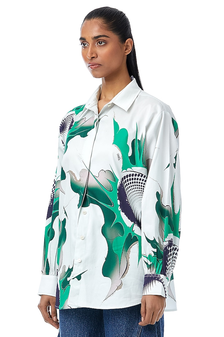 Multi-Colored Cotton Printed Shirt by Kanika Goyal at Pernia's Pop Up Shop