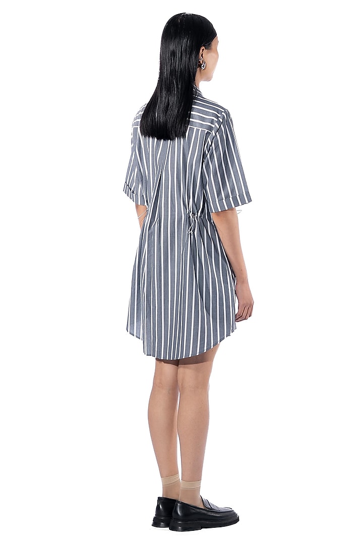 Grey Cotton Embellished Vacation Dress by Kanika Goyal at Pernia's Pop Up Shop