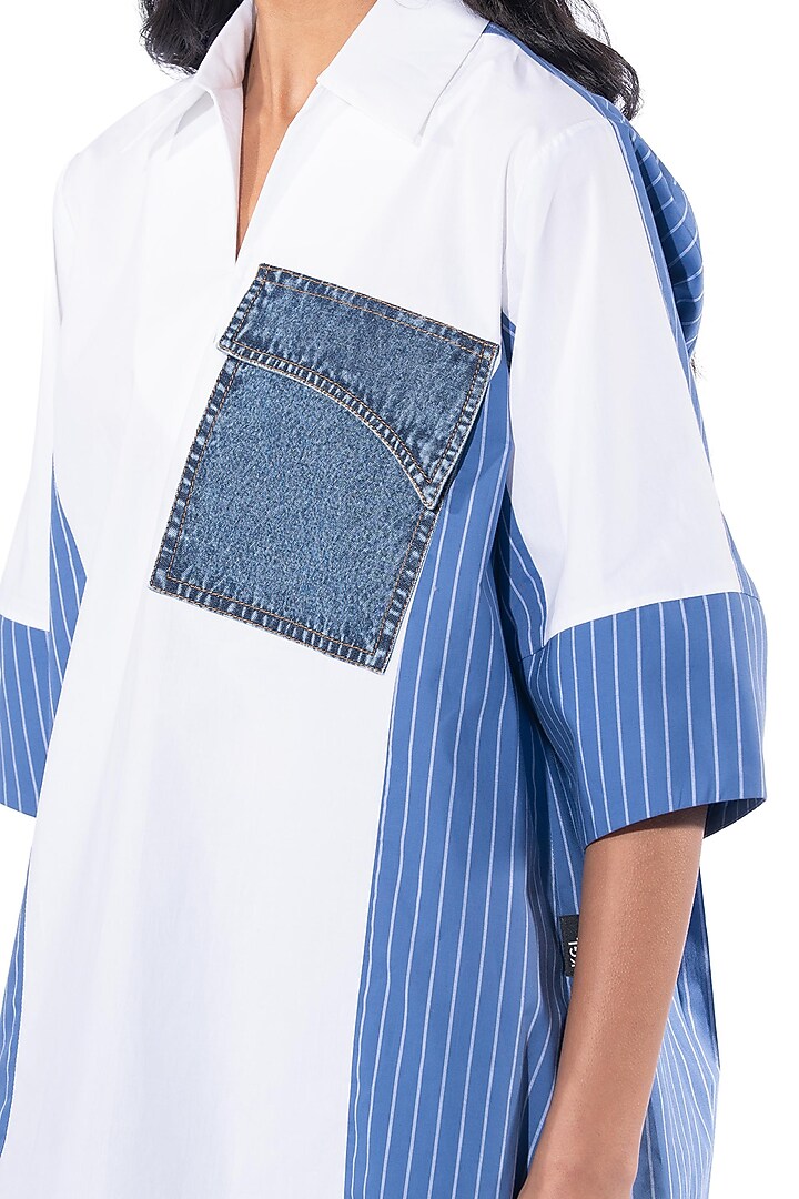White Cotton Shirt by Kanika Goyal at Pernia's Pop Up Shop