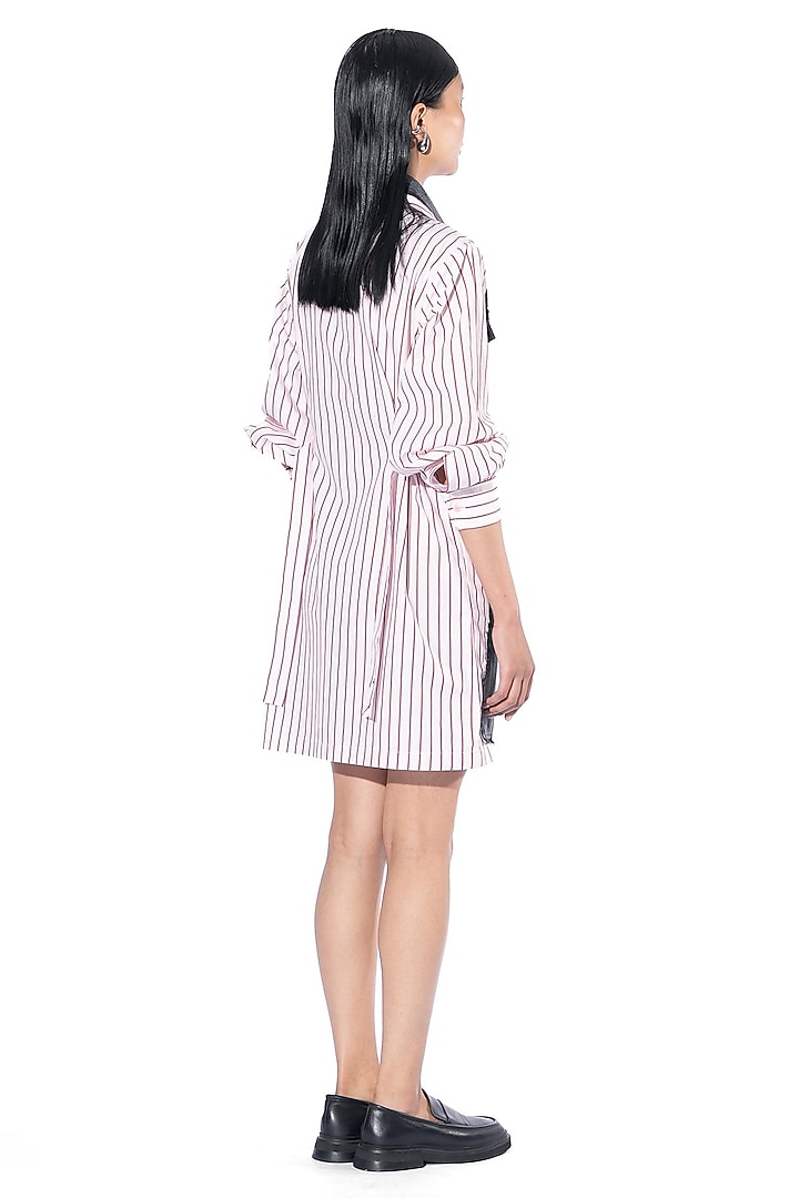 Black & Pink Denim Cotton Vacation Dress by Kanika Goyal at Pernia's Pop Up Shop