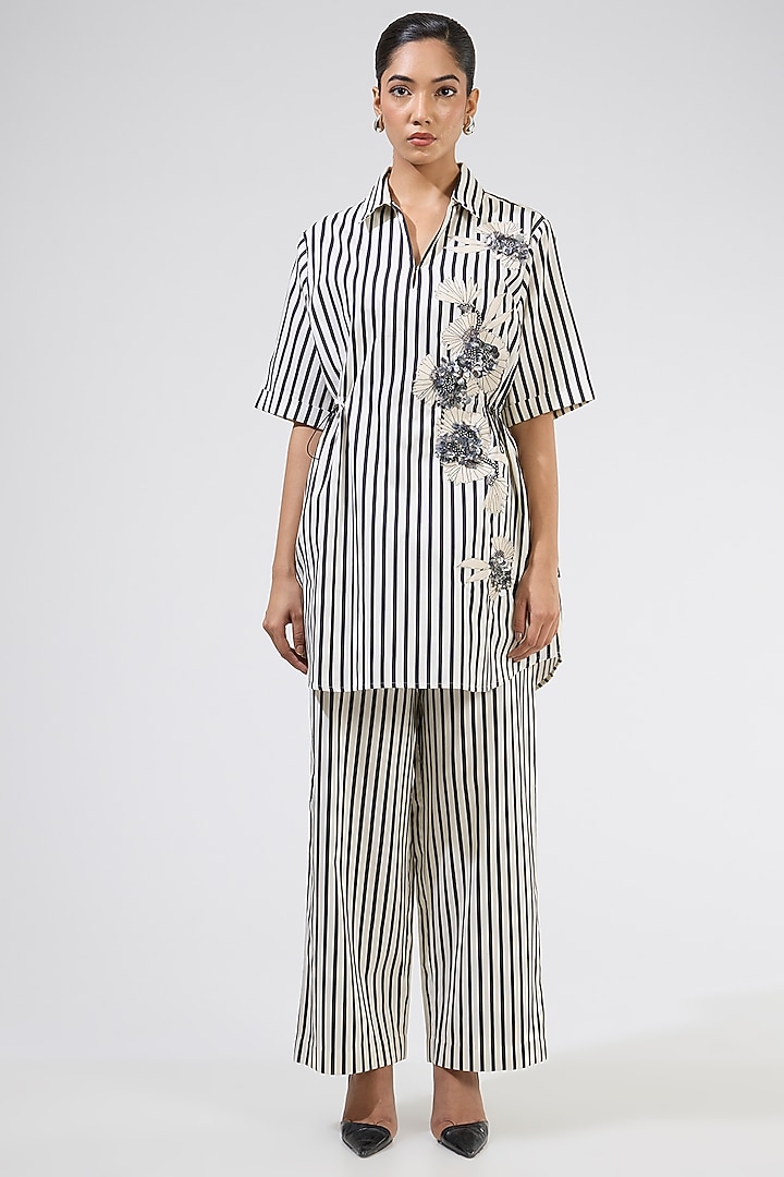 Multi-Colored Cotton Embellished Co-Ord Set by Kanika Goyal at Pernia's Pop Up Shop