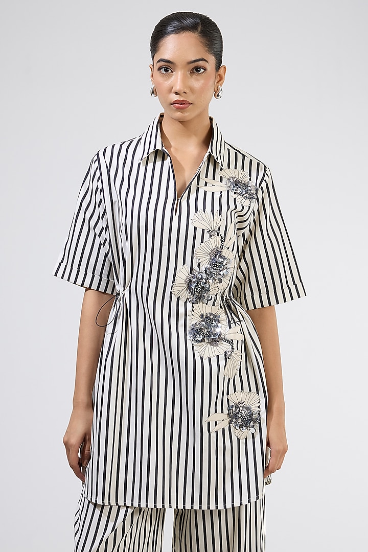 Multi-Colored Cotton Embellished Co-Ord Set by Kanika Goyal at Pernia's Pop Up Shop