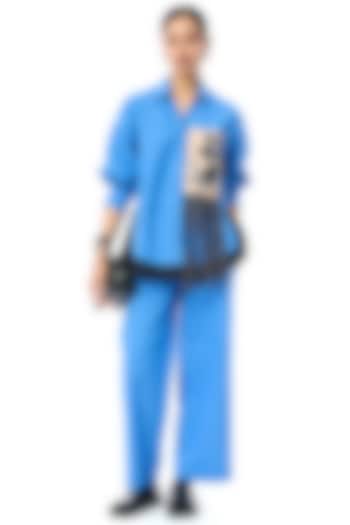 Blue Cotton Co-Ord Set by Kanika Goyal at Pernia's Pop Up Shop