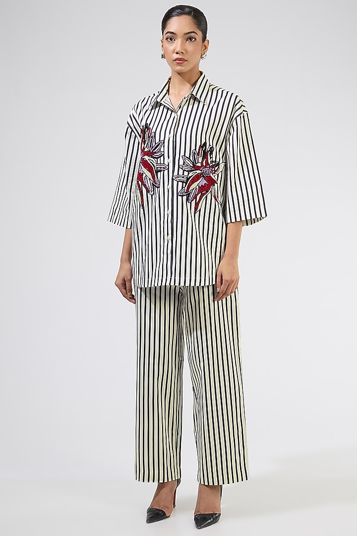 Multi-Colored Cotton Embellished Co-Ord Set by Kanika Goyal at Pernia's Pop Up Shop
