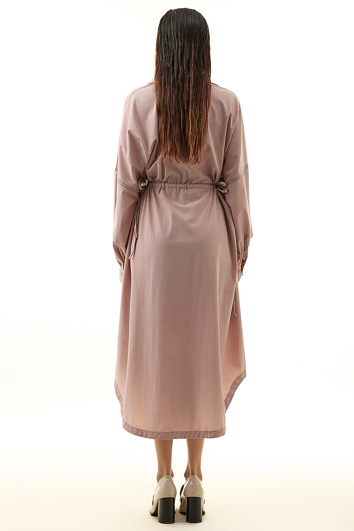 Pink Cotton Midi Vacation Dress by Kanika Goyal at Pernia's Pop Up Shop