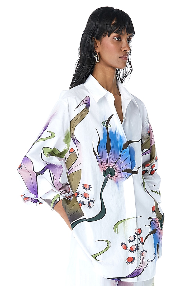 Multi-Colored Cotton Engineered Printed Co-Ord Set by Kanika Goyal at Pernia's Pop Up Shop