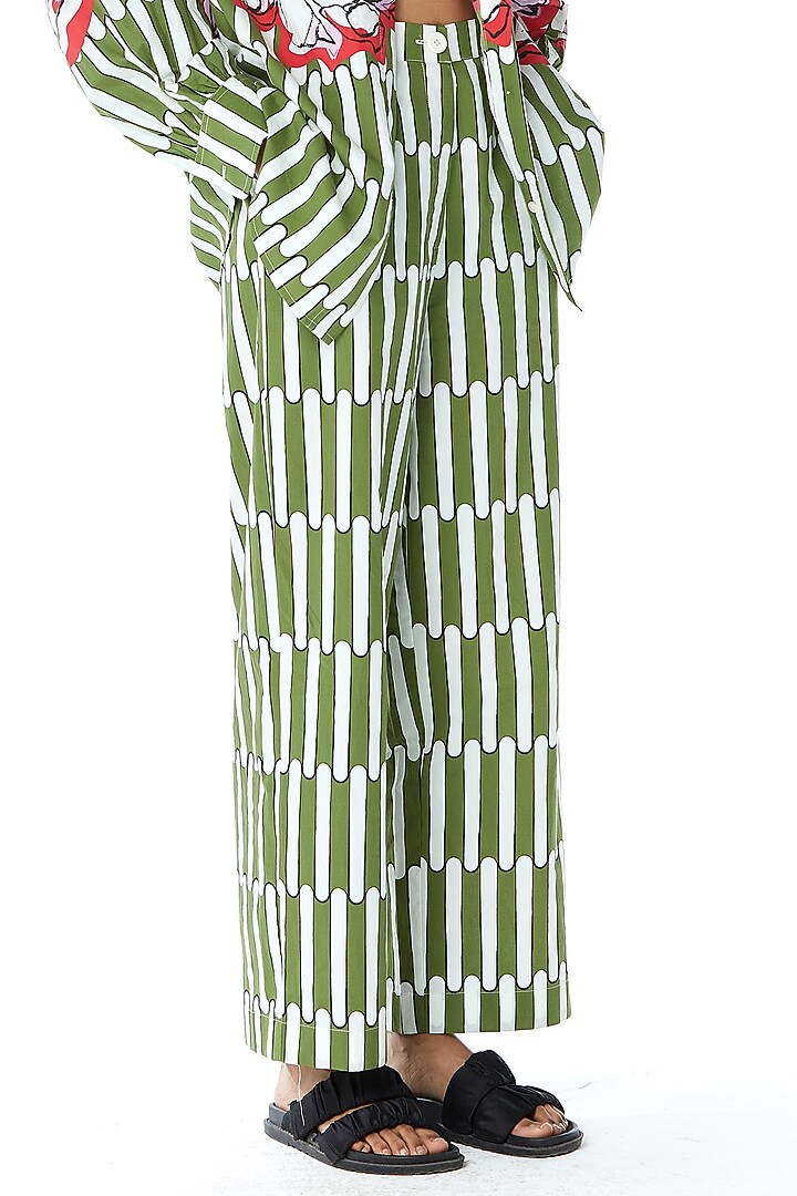 Multi-Colored Cotton Engineered & Embellished Co-Ord Set by Kanika Goyal at Pernia's Pop Up Shop