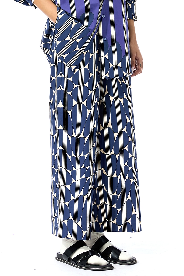 Multi-Colored Cotton Engineered Printed Pant Set by Kanika Goyal at Pernia's Pop Up Shop