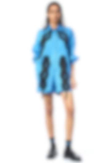 Blue Cotton Co-Ord Set by Kanika Goyal at Pernia's Pop Up Shop