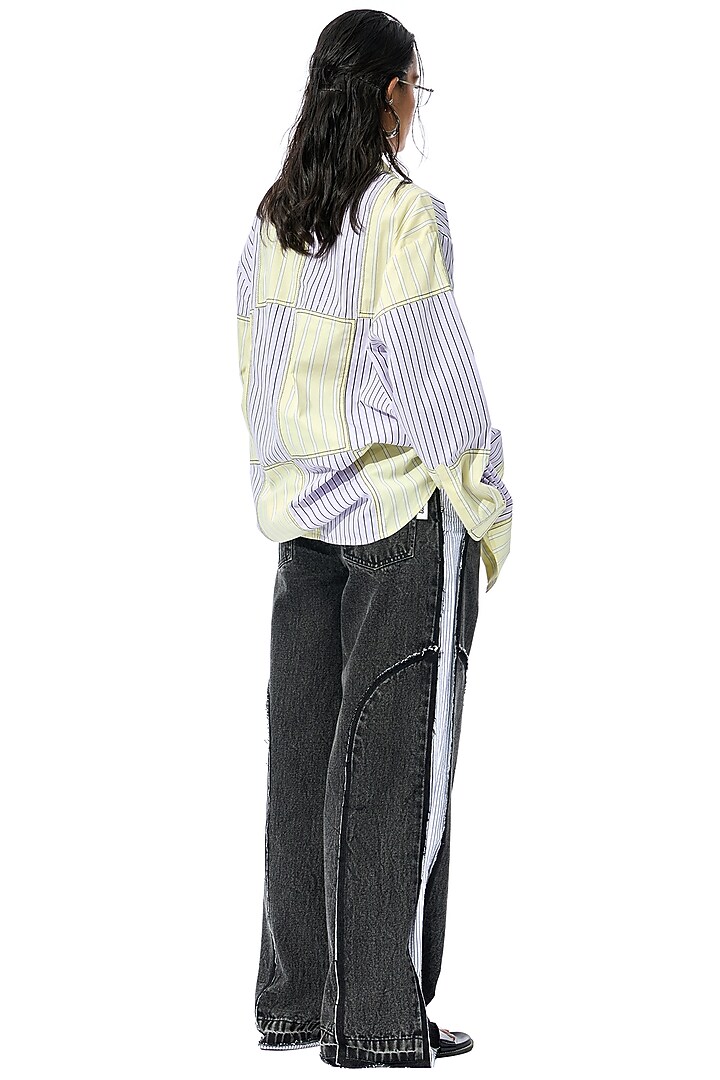 Multi-Colored Cotton Striped Shirt by Kanika Goyal at Pernia's Pop Up Shop