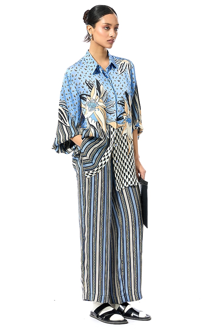 Multi-Colored Cotton Engineered Printed Co-Ord Set by Kanika Goyal at Pernia's Pop Up Shop