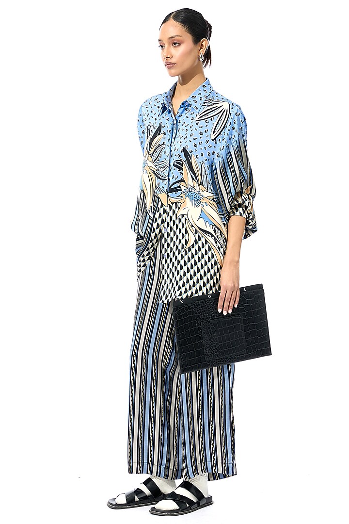 Multi-Colored Cotton Engineered Printed Co-Ord Set by Kanika Goyal at Pernia's Pop Up Shop