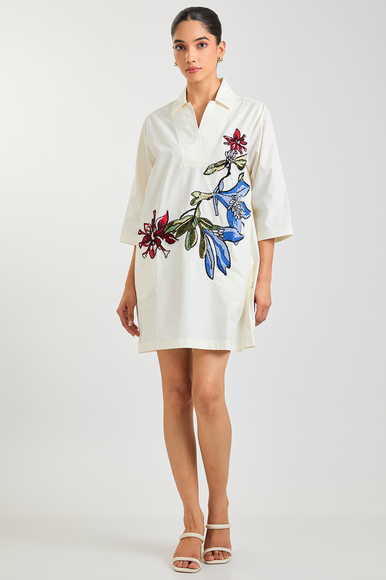 Kanika Goyal Off-White Cotton Dress