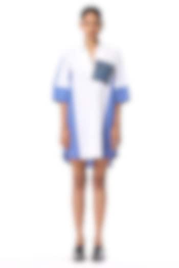 White Cotton Vacation Shirt Dress by Kanika Goyal at Pernia's Pop Up Shop