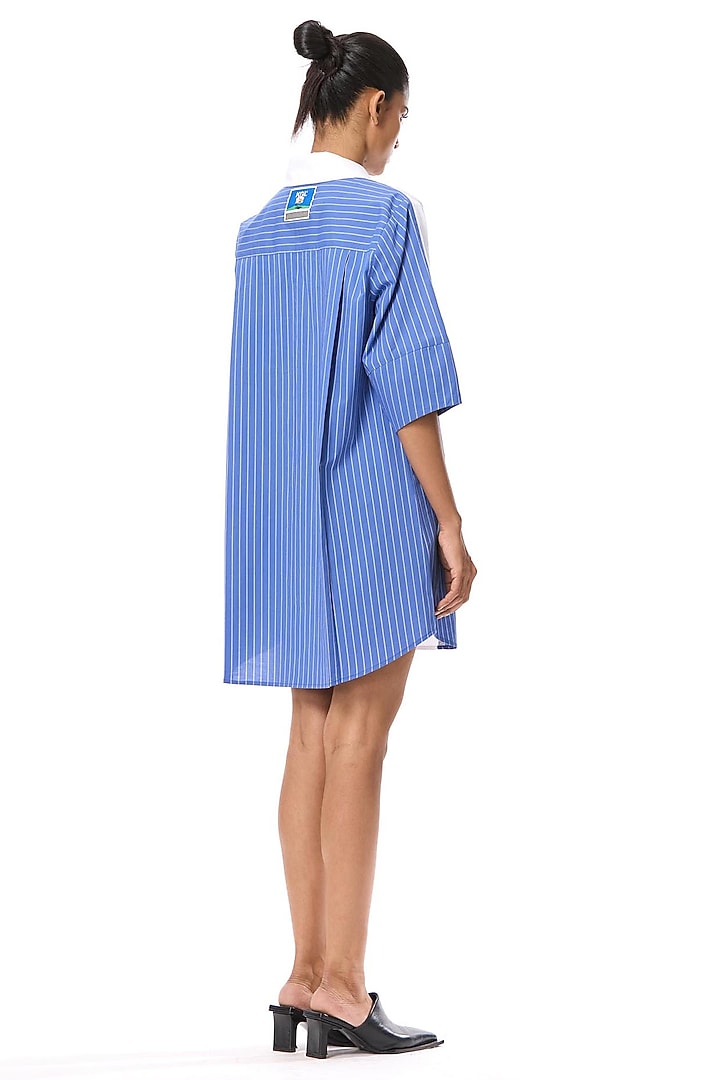 White Cotton Vacation Shirt Dress by Kanika Goyal at Pernia's Pop Up Shop