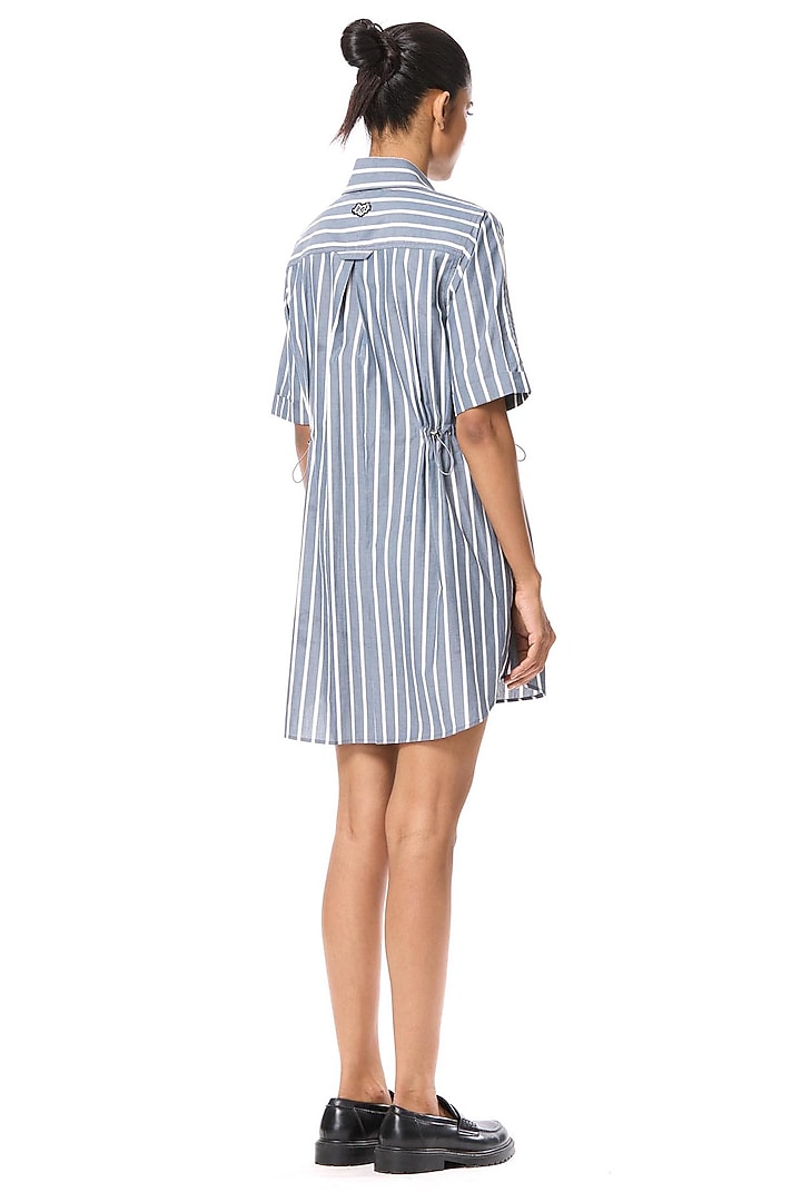 Multi-Colored Cotton Embellished Shirt Vacation Dress by Kanika Goyal at Pernia's Pop Up Shop