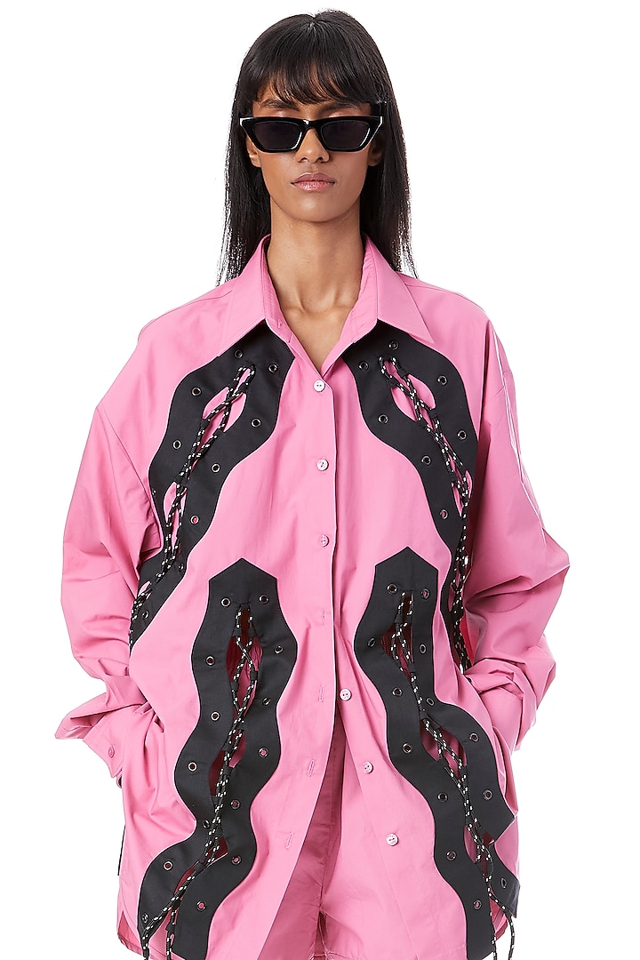 Pink Cotton Co-Ord Set by Kanika Goyal