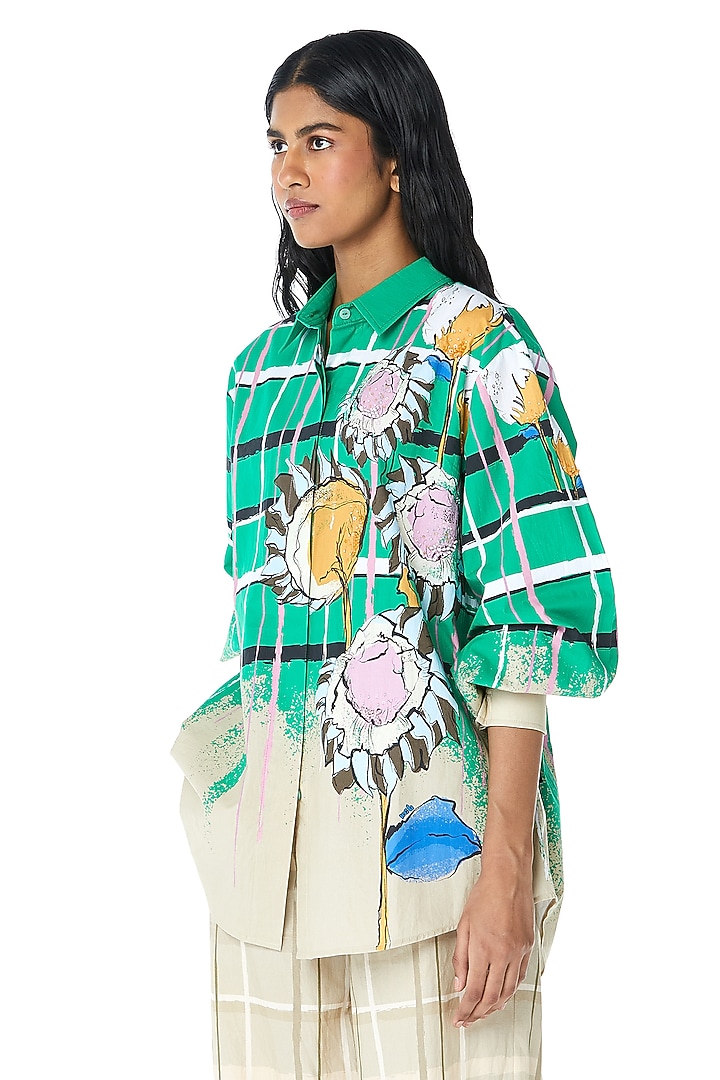 Multi-Colored Cotton Engineered Printed Co-Ord Set by Kanika Goyal at Pernia's Pop Up Shop