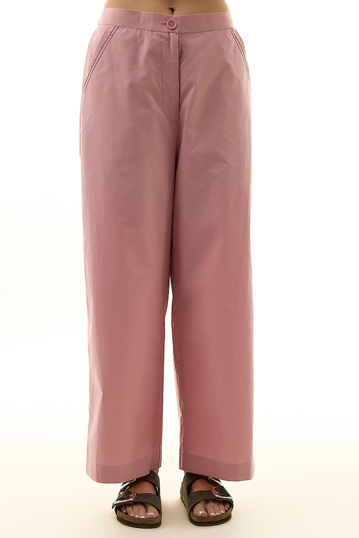 Pink Cotton Embellished Co-ord Set by Kanika Goyal at Pernia's Pop Up Shop