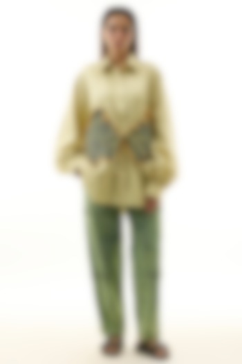 Yellow & Multi-Colored Cotton Embellished Co-ord Set by Kanika Goyal at Pernia's Pop Up Shop