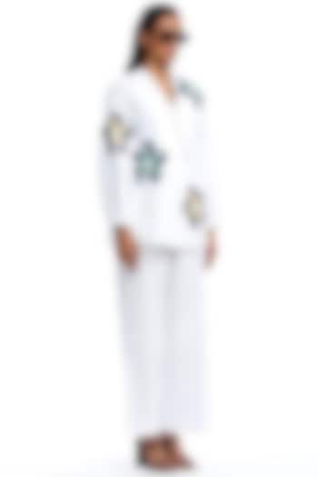 White Cotton Co-Ord Set by Kanika Goyal at Pernia's Pop Up Shop