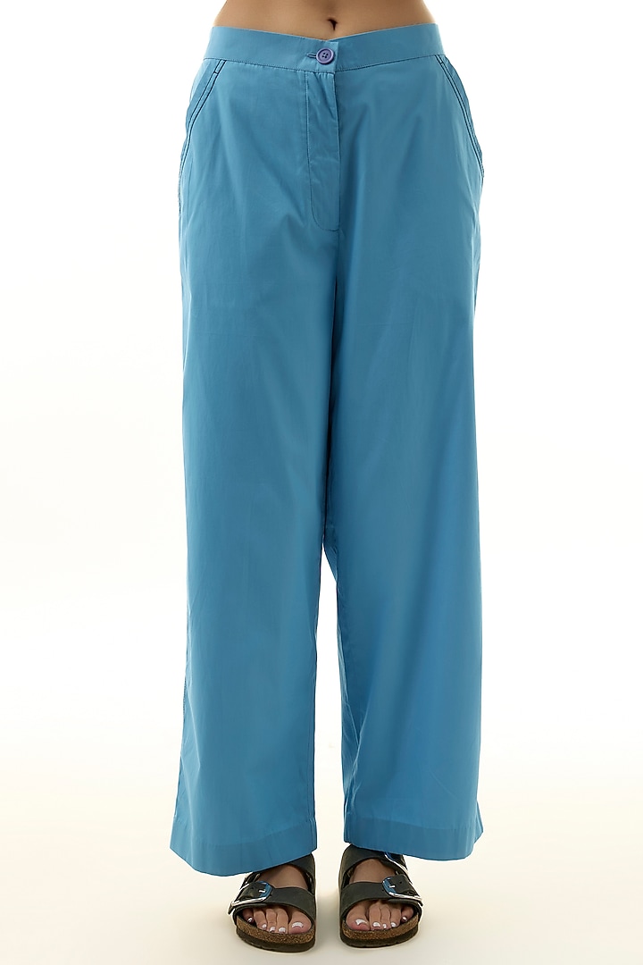Blue Polyester Embellished Co-ord Set by Kanika Goyal at Pernia's Pop Up Shop