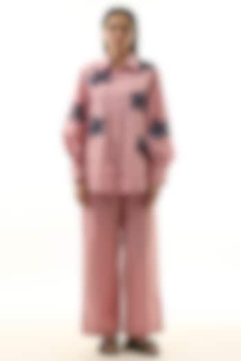 Pink Cotton Embellished Co-ord Set by Kanika Goyal at Pernia's Pop Up Shop