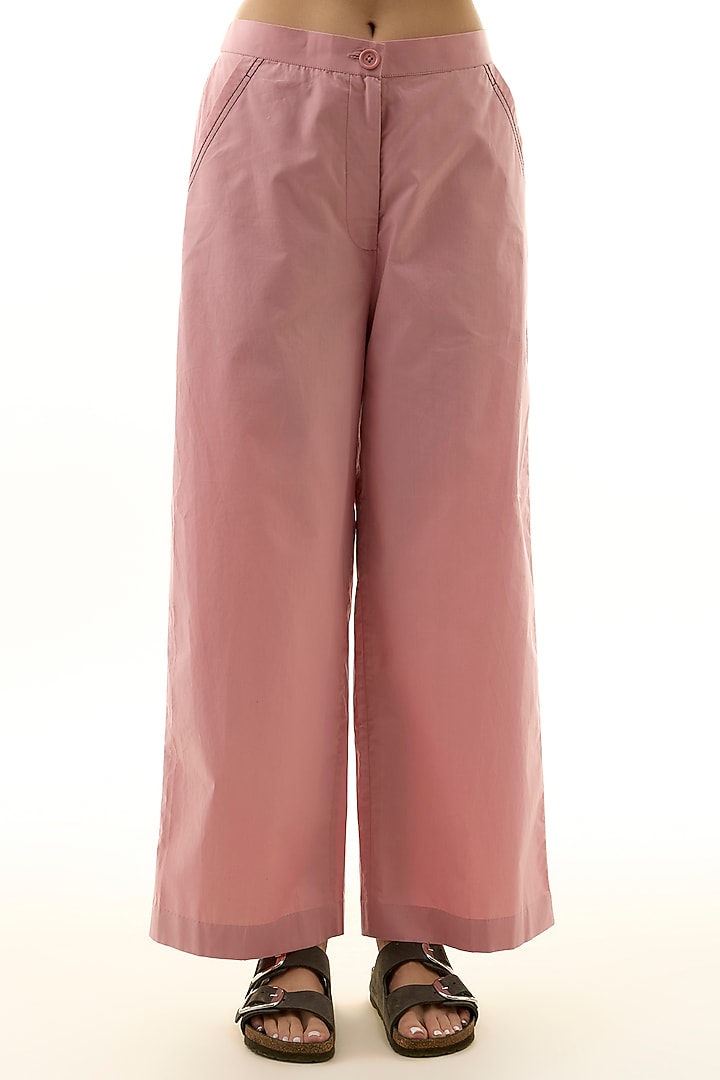 Pink Cotton Embellished Co-ord Set by Kanika Goyal at Pernia's Pop Up Shop