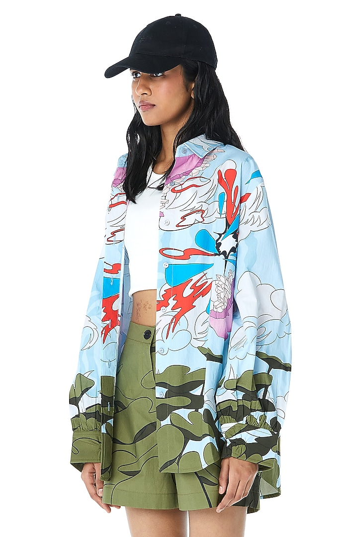 Multi-Colored Cotton Engineered Printed Co-Ord Set by Kanika Goyal at Pernia's Pop Up Shop
